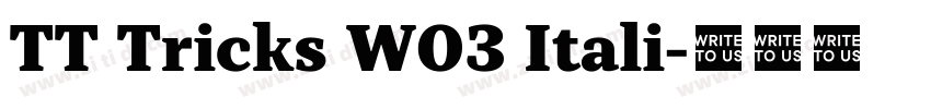 TT Tricks W03 Itali字体转换